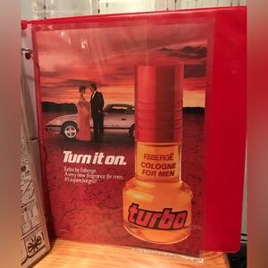 1982 Turbo Faberge cologne advertising